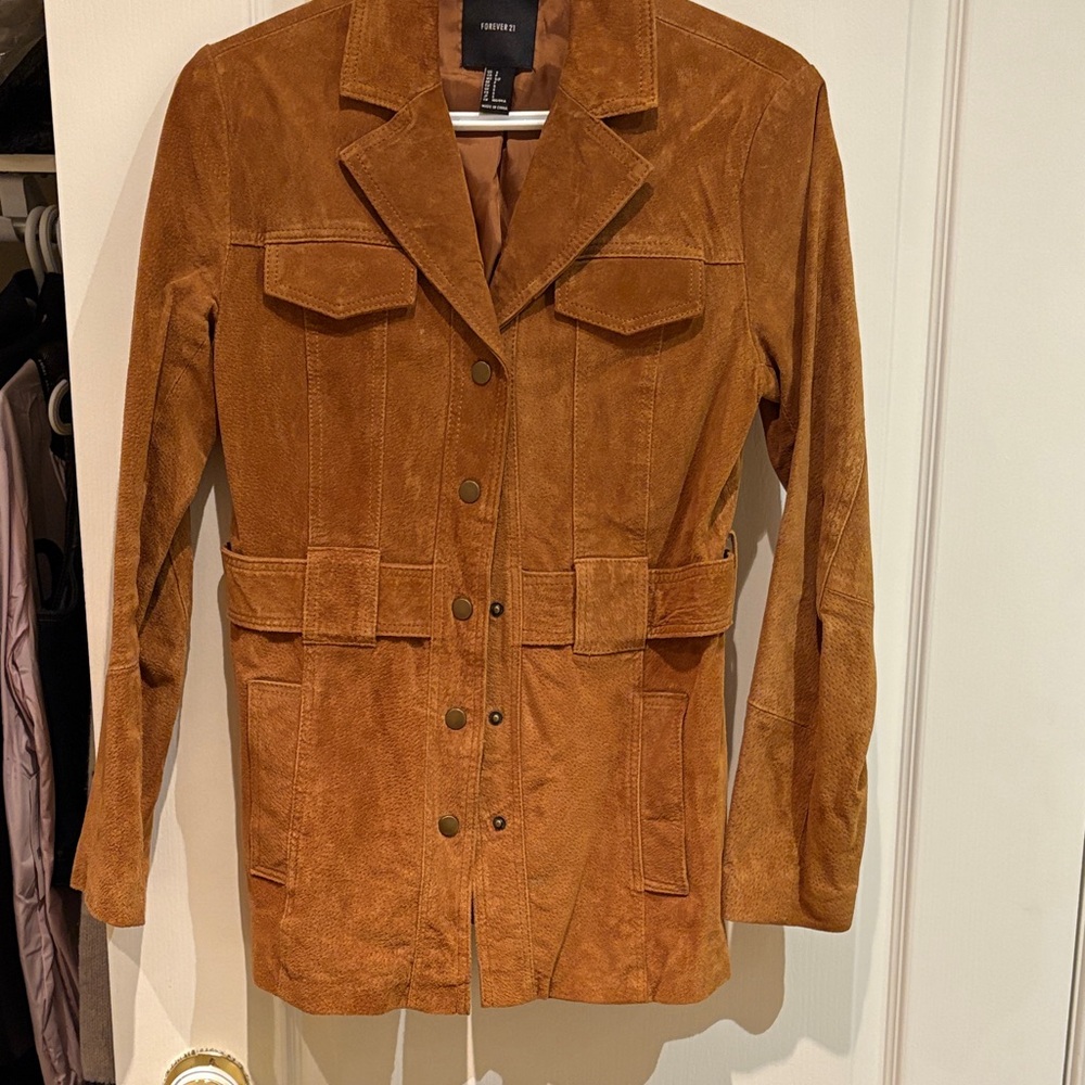 Suede Camel Brown Tan Jacket
